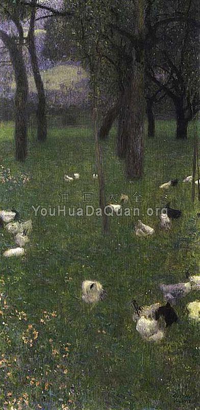 After the Rain (Garden with Chickens in St. Agatha) - 古斯塔夫·克林姆特